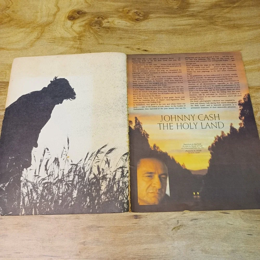Johnny‎ Cash The Holy Land Song Book Modern World Library 1968